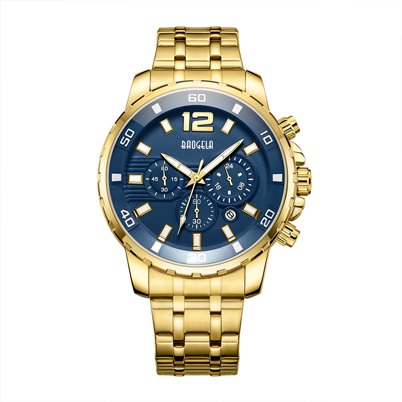 Baogela Quartz Men Gold Watch Top Marka luksusowa armia wojskowa zegarki zegarki Zegar Zegar Men Relogio Masculino Business Business 22700